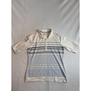 Nike‎ Golf Dri-Fit  Canyon Lake White Short Sleeve Collared Shirt Polo Men's S *